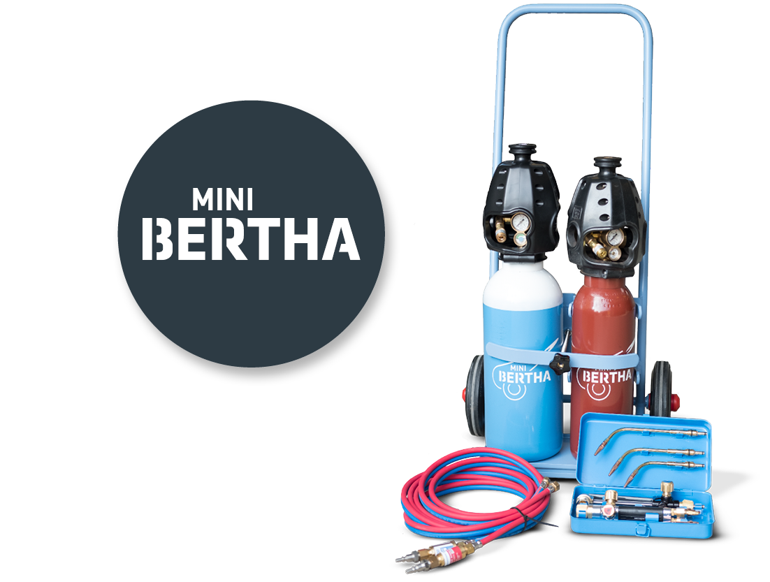 Mini Bertha - et skæresvejsesæt